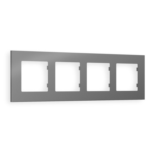 AF250504 Рамка ALFA Qubi (Сталь матовый) 4-ая