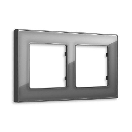 AF580652 Рамка ALFA Arctic (Антрацит серый Стекло органическое) 2-ая