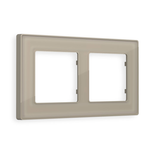 AF580362 Рамка ALFA Arctic (Серо-бежевый Стекло органическое) 2-ая