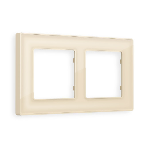 AF580302 Рамка ALFA Arctic (Бежевый Стекло органическое) 2-ая