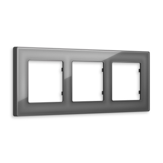 AF580653 Рамка ALFA Arctic (Антрацит серый Стекло органическое) 3-ая