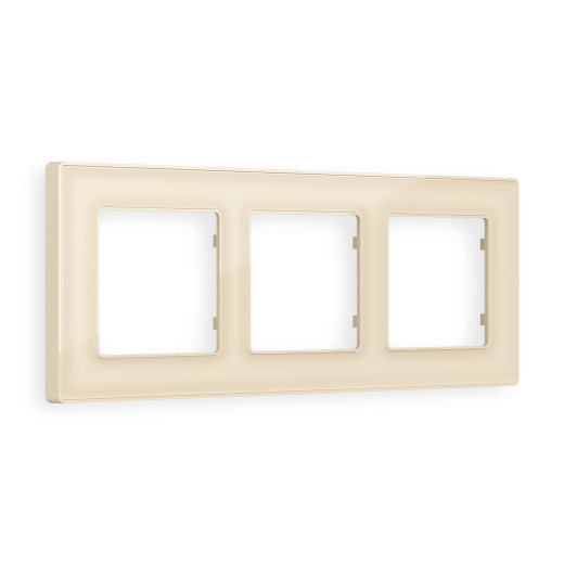 AF580303 Рамка ALFA Arctic (Бежевый Стекло органическое) 3-ая