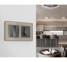 AF580364 Рамка ALFA Arctic (Серо-бежевый Стекло органическое) 4-ая