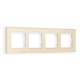 AF580304 Рамка ALFA Arctic (Бежевый Стекло органическое) 4-ая