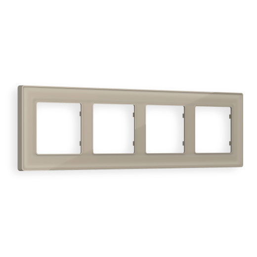 AF580364 Рамка ALFA Arctic (Серо-бежевый Стекло органическое) 4-ая