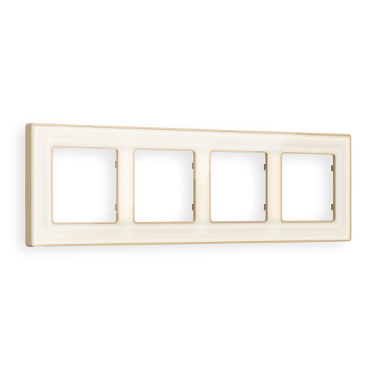 AF580344 Рамка ALFA Arctic (Бежевый Стекло органическое/Шампань) 4-ая