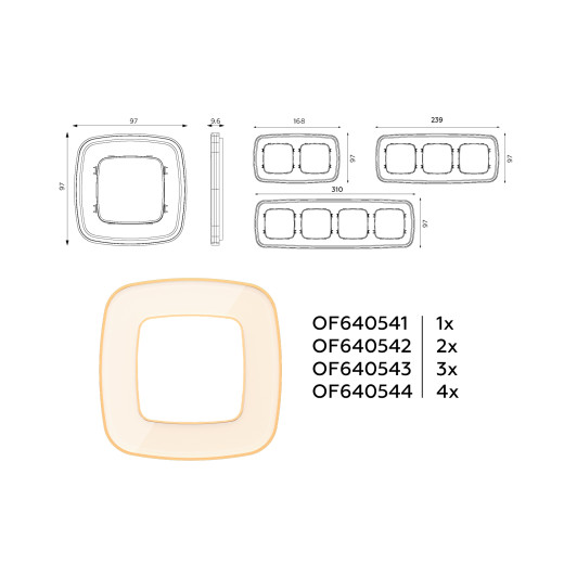 OF640341 Рамка OMEGA Coint (Бежевый Стекло органическое/Шампань) 1-ая