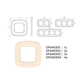 OF640304 Рамка OMEGA Coint (Бежевый Стекло органическое) 4-ая
