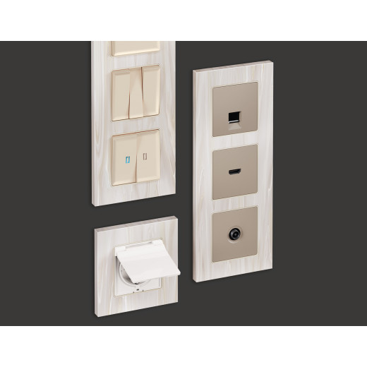 AF930302 Рамка ALFA Grand (Бежевый мрамор) 2-ая