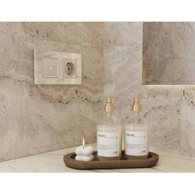 AF930602 Рамка ALFA Grand (Серо-бежевый мрамор) 2-ая