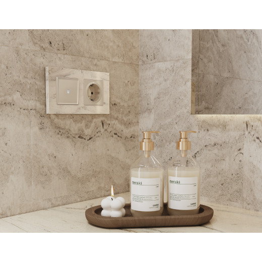 AF930603 Рамка ALFA Grand (Серо-бежевый мрамор) 3-ая