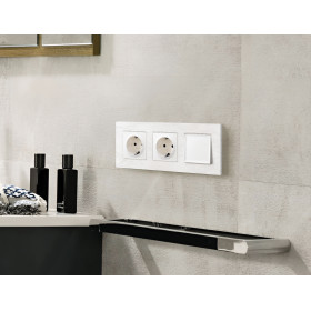 AF930104 Рамка ALFA Grand (Белый мрамор) 4-ая