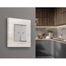 AF930304 Рамка ALFA Grand (Бежевый мрамор) 4-ая