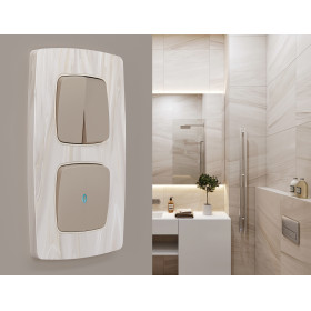 OF940303 Рамка OMEGA Opera (Бежевый мрамор) 3-ая