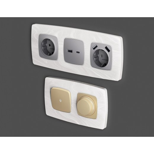 OF940104 Рамка OMEGA Opera (Белый мрамор) 4-ая