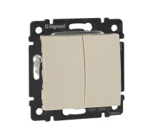 Legrand Valena Крем Переключатель 2-х клавишный