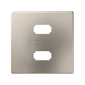 Simon 82 Detail Шампань Накладка для зарядного устройства 2*USB