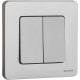 Legrand/Daccord INSPIRIA Алюминий Выключатель двухклавишный 10 AX - 250 В