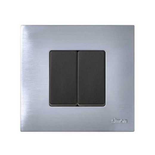 Simon 27 Play Графит Накладка на выключатель, декоративная, сменная, узкая