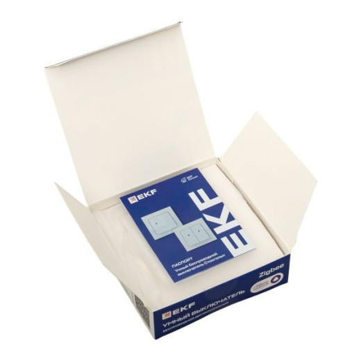 EKF Connect Умный беспроводной выключатель Стокгольм 2-кл. белый Zigbee