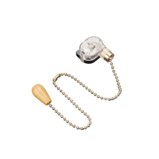 REXANT Выключатель для настенного светильника c деревянным наконечником, Gold, (1шт.)