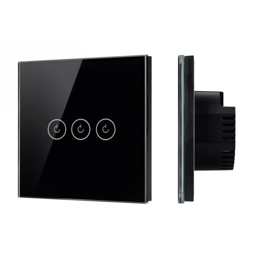 Arlight Выключатель сенсорный SWT-OMALI-S03-ZB-BK (250V, 10A, Zigbee) (Стекло)