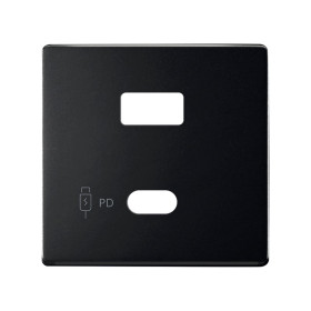 Simon S82 Concept Накладка для зарядного устройства USB A+C черного матового цвета