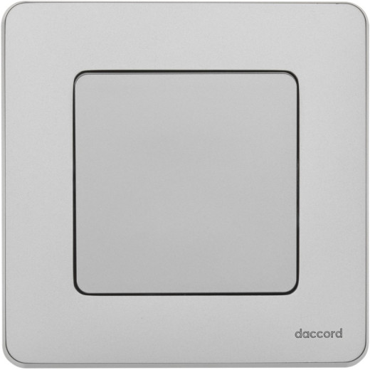 Legrand/Daccord INSPIRIA Алюминий Переключатель без фиксации (кнопка) с Н.О./Н.З. контактом 6 A - 250 В