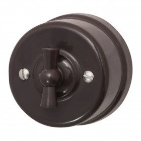 BIRONI Лизетта Пластик Коричневый Выключатель 2-кл