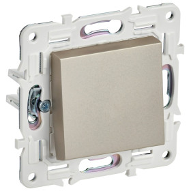 IEK SKANDY Шампань Выключатель 1-клавишный кнопочный 10А SK-V14Sh