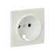 EKF PROxima Валенсия лицевая панель розетки 1-местной с/з 16А жемчуг с защ. штор.
