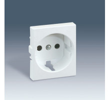 Simon 82 Centr. Белая Накладка со шторками на 75432-, 75464-69