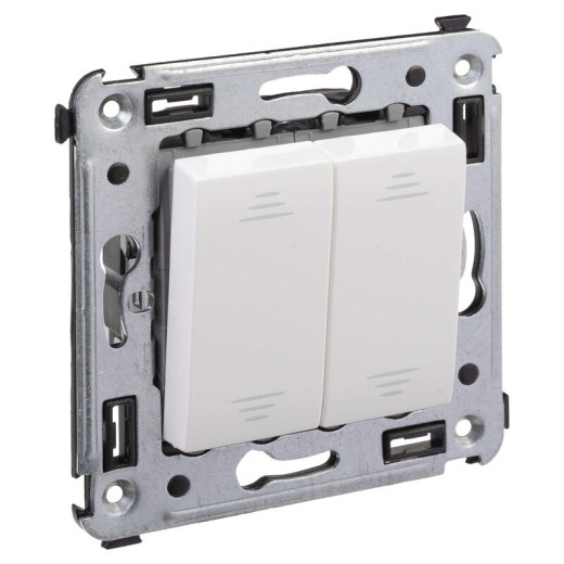 DKC Avanti Переключатель двухклавишный в стену, 