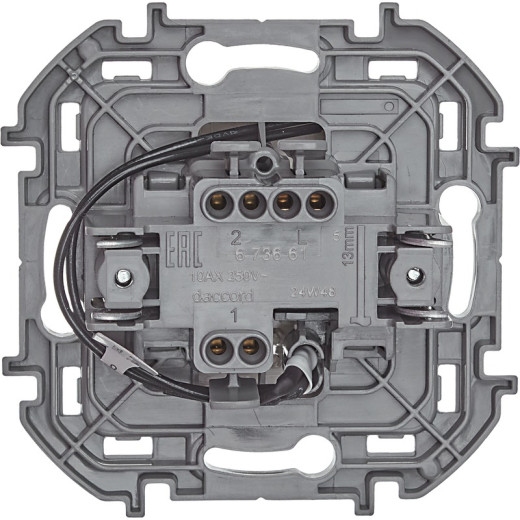 Legrand/Daccord INSPIRIA Слоновая кость Переключатель одноклавишный с подсветкой/индикацией 10 AX - 250 В