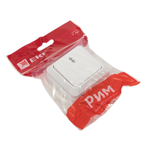 EKF PROxima Рим Выключатель проходной 1-клавишный 10А белый