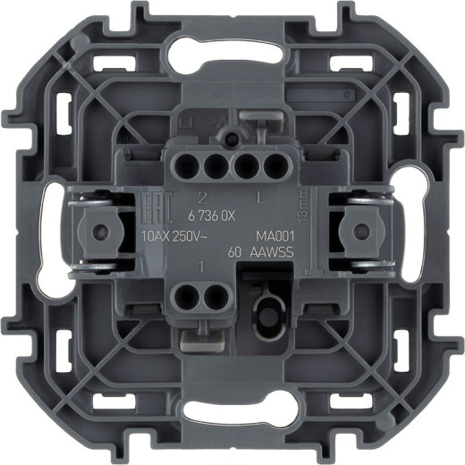 Legrand/Daccord INSPIRIA Белый Выключатель одноклавишный 10 AX - 250 В