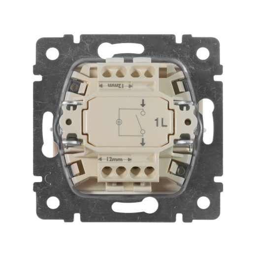 Legrand Valena Крем Выключатель 1-клавишный с подсветкой