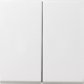 Gira S-55 Бел Клавиши двойные с комплектом уплотнителей IP44 для клавишных и кнопочных выключателей