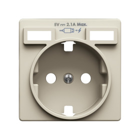 Simon Schuko Накладка для розетки с зарядным устройством 2хUSB цвета слоновая кость S82