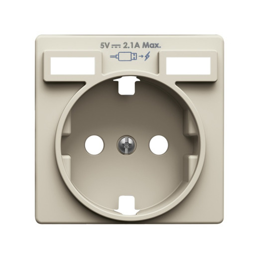 Simon Schuko Накладка для розетки с зарядным устройством 2хUSB цвета слоновая кость S82