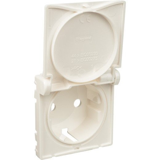 Legrand Valena LIFE Бел Накладка розетки с/з с крышкой