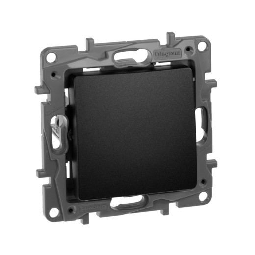 Legrand Etika Антрацит Выключатель 1-клавишный, авт.клеммы, 10AX, 250 В