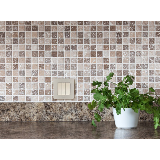 Legrand/Daccord INSPIRIA Слоновая кость Выключатель трехклавишный 10 AX - 250 В