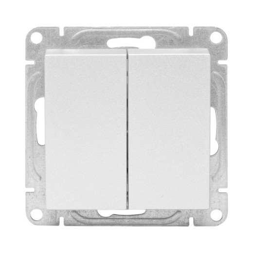 EKF Эпика Механизм выключателя, двухклавишный, алюминий