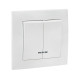 EKF PROxima Валенсия выключатель 2-кл. 10А белый с индикатором