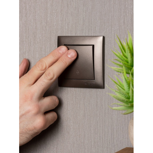 EKF PROxima Валенсия лицевая панель выключателя проходного 1-кл. 10А графит