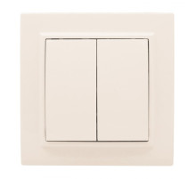 EKF Basic Минск Бежевый Выключатель 2-кл, 10А, СП