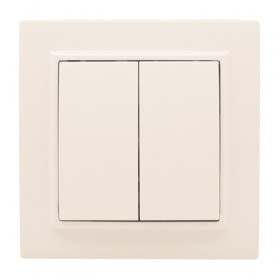 EKF Basic Минск Бежевый Выключатель 2-кл, 10А, СП