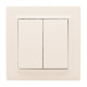 EKF Basic Минск Бежевый Выключатель 2-кл, 10А, СП