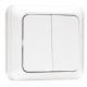 EKF PROxima Рим Выключатель 2-клавишный 10А белый